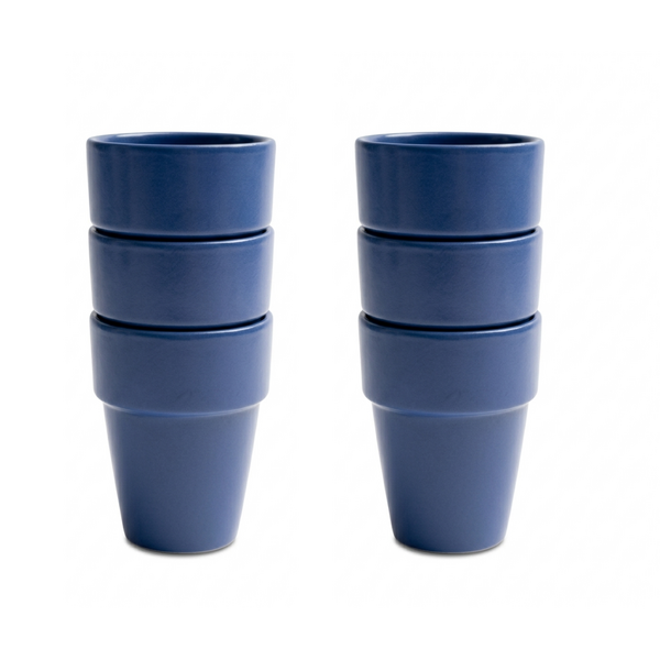 Royal Boch Melkbeker 25cl Lichtblauw Boerenblauw set van 6