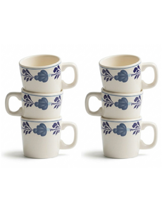 Royal Boch Mok Roeland 0,2L Boerenblauw set van 6