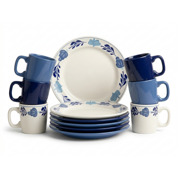 Royal Boch Serviesset 12 delig Boerenblauw