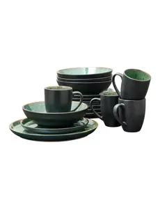 Bitz Serviesset 16-delig Bitz Gastro zwart/groen