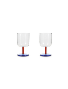 Ona Glas 31,5cl op voet Bobbie - set/2