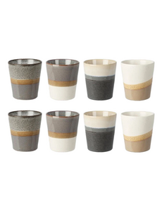 Siaki Mok 200ml aardewerk set van 8