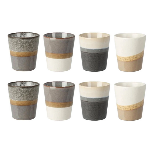 Siaki Mok 200ml aardewerk set van 8