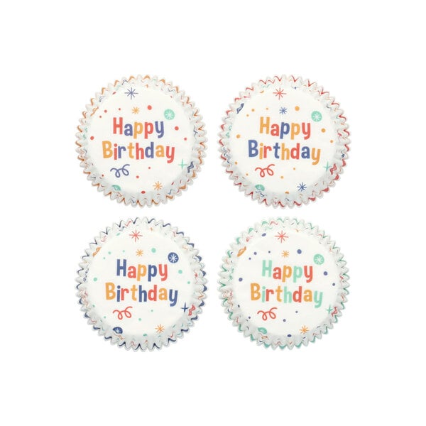 Birkmann Muffinvorm Happy Birthday papier 100 stuks