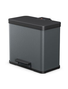 Hailo Pedaalemmer 17 + 9 liter mat antraciet öko duo plus L