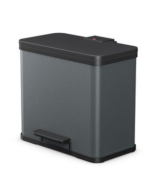 Hailo Pedaalemmer 17 + 9 liter mat antraciet öko duo plus L