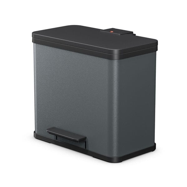 Hailo Pedaalemmer 17 + 9 liter mat antraciet öko duo plus L
