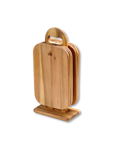 Kesper Snijplankenset 6-delig met houder acacia