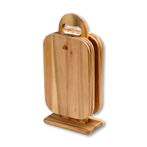 Kesper Snijplankenset 6-delig met houder acacia