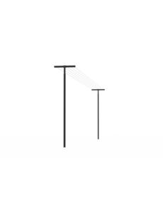 Brabantia HangOut Waslijn 50 meter met palen Black