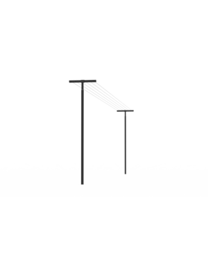 Brabantia HangOut Waslijn 50 meter met palen Black