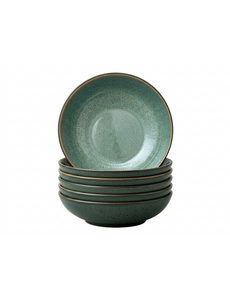 Bitz Bord diep Ø 20cm Bitz Gastro zwart/groen set van 6