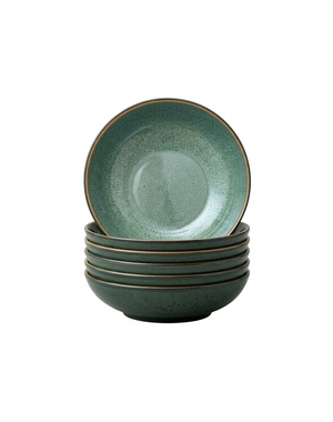 Bitz Bord diep Ø 20cm Bitz Gastro zwart/groen set van 6