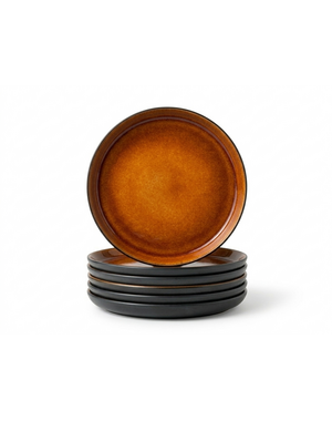 Bitz Gebaksbord Ø 17cm Bitz Gastro zwart/amber set van 6