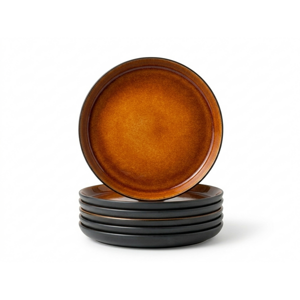 Bitz Gebaksbord Ø 17cm Bitz Gastro zwart/amber set van 6