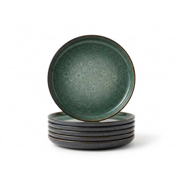 Bitz Gebaksbord Ø 17cm Bitz Gastro zwart/groen set van 6