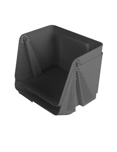 Sunware Opbergbak maat M Stackable Sigma Home antraciet set van 2