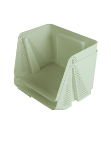Sunware Opbergbak maat M Stackable Sigma Home lichtgroen set van 2