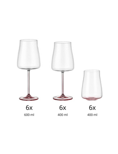 Bohemia Cristal Glazenset 18-delig Selection Alex rosé