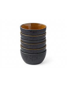 Bitz Kom Ø 10cm Bitz Gastro zwart/amber set van 6