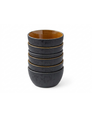 Bitz Kom Ø 10cm Bitz Gastro zwart/amber set van 6