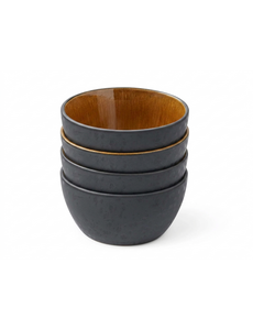 Bitz Kom Ø 12cm Bitz Gastro zwart/amber set van 4