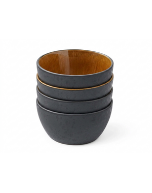 Bitz Kom Ø 12cm Bitz Gastro zwart/amber set van 4