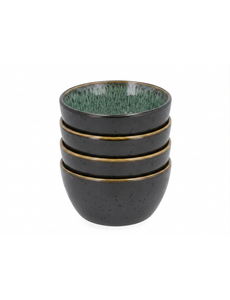 Bitz Kom Ø 12cm Bitz Gastro zwart/groen set van 4