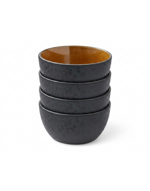 Bitz Kom Ø 14cm Bitz Gastro zwart/amber set van 4