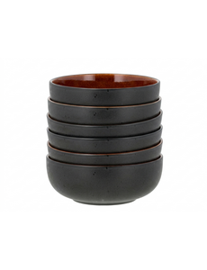 Bitz Kom Ø 18cm Bitz Gastro zwart/amber set van 6