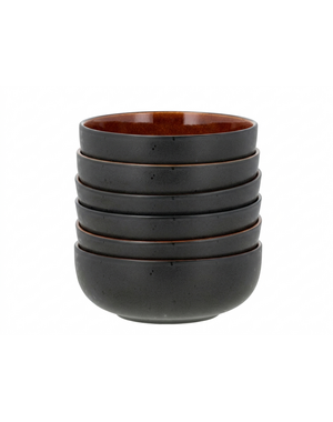 Bitz Kom Ø 18cm Bitz Gastro zwart/amber set van 6