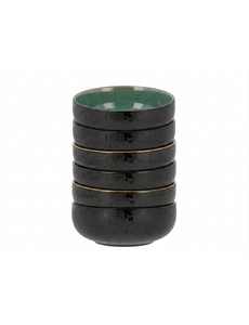 Bitz Kom Ø 18cm Bitz Gastro zwart/groen set van 6