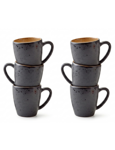 Bitz Mok 19cl Bitz Gastro zwart/amber set van 6