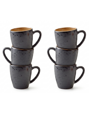 Bitz Mok 19cl Bitz Gastro zwart/amber set van 6