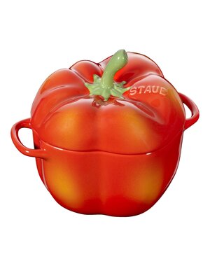 Staub Cocotte 11 cm / 450 ml Peper oranje-rood