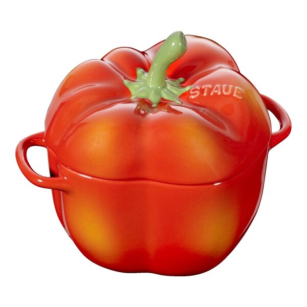 Staub Cocotte 11 cm / 450 ml Peper oranje-rood