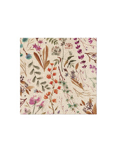  Servet 33x33cm Dried Floral Bouquet set 20 stuks