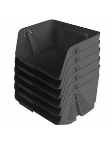 Sunware Opbergbak S Stackable Sigma Home antraciet set/6