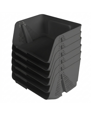 Sunware Opbergbak S Stackable Sigma Home antraciet set/6