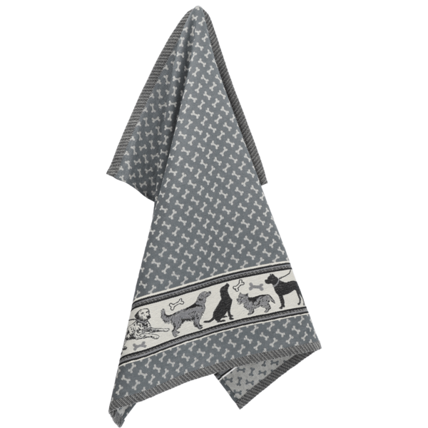 Bunzlau Castle Theedoek Dog Anthracite