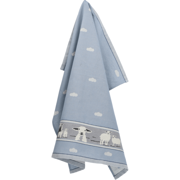 Bunzlau Castle Theedoek Sheep Grey-Blue