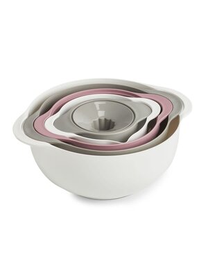 Zeller Multifunctionele keukenset, kunststof wit/grijs/braambes 5 delig (1 set)