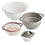Zeller Multifunctionele keukenset, kunststof wit/grijs/braambes 5 delig (1 set)