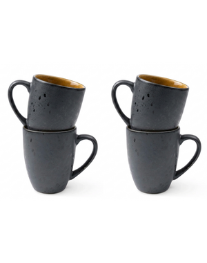 Bitz Mok 30cl Bitz Gastro zwart/amber set van 4