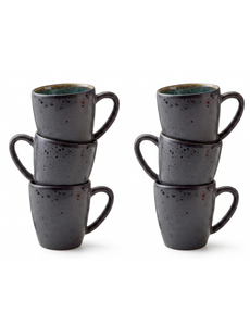 Bitz Mok 19cl Bitz Gastro zwart/groen set van 6