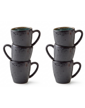 Bitz Mok 19cl Bitz Gastro zwart/groen set van 6