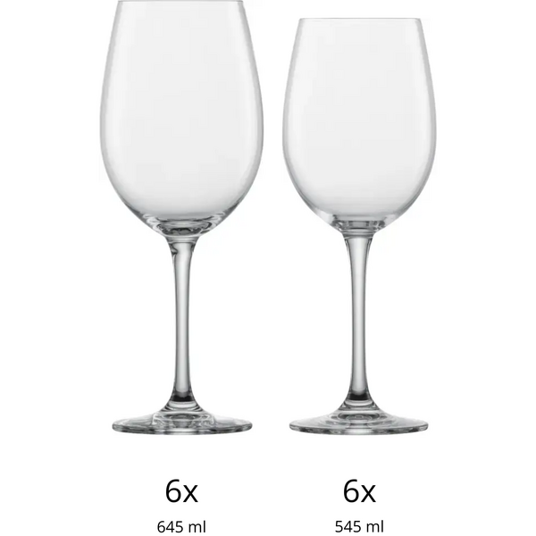 Schott-Zwiesel Wijnglazenset 12-delig Classico rood + water