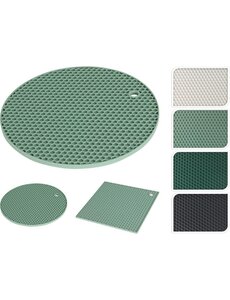 Excellent Houseware Onderzetter vierkant/rond silicone 8 assorti