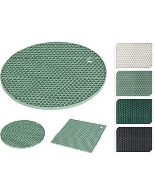 Excellent Houseware Onderzetter vierkant/rond silicone 8 assorti