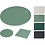 Excellent Houseware Onderzetter vierkant/rond silicone 8 assorti